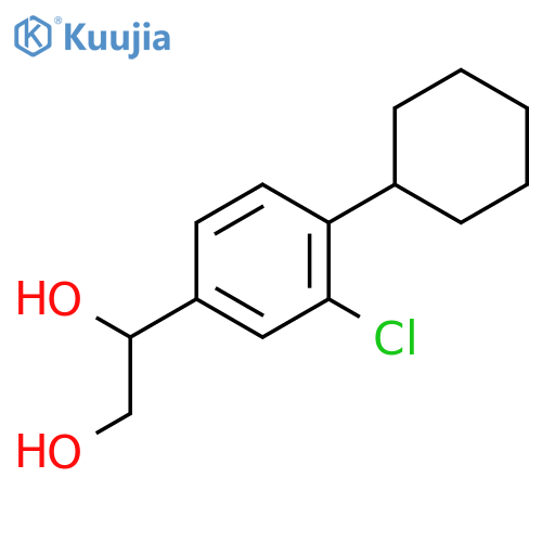 1,2-Ethanediol, 1-(3-chloro-4-cyclohexylphenyl)- structure
