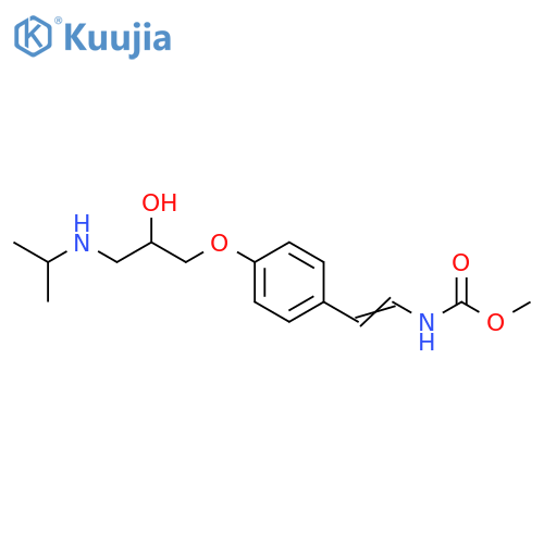 Carbamic acid, [2-[4-[2-hydroxy-3-[(1-methylethyl)amino]propoxy]phenyl]ethenyl]-, methyl ester (9CI) structure