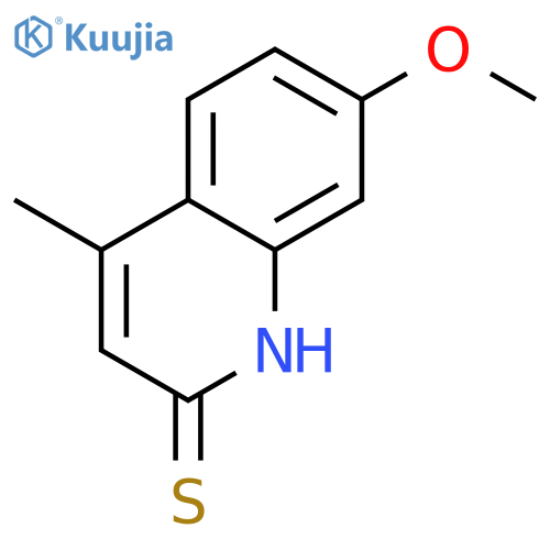 7-methoxy-4-methylquinoline-2-thiol structure