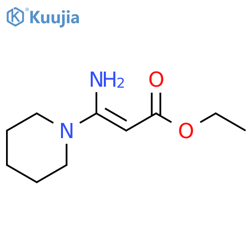 2-PROPENOIC ACID, 3-AMINO-3-(1-PIPERIDINYL)-, ETHYL ESTER structure