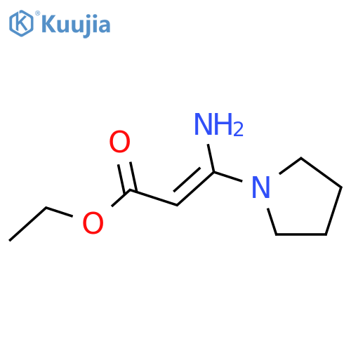 2-Propenoic acid, 3-amino-3-(1-pyrrolidinyl)-, ethyl ester structure