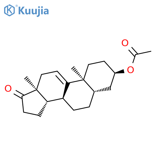 Androst-9(11)-en-17-one, 3-(acetyloxy)-, (3a,5a)- structure