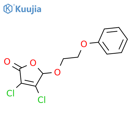 2(5H)-FURANONE, 3,4-DICHLORO-5-(2-PHENOXYETHOXY)- structure