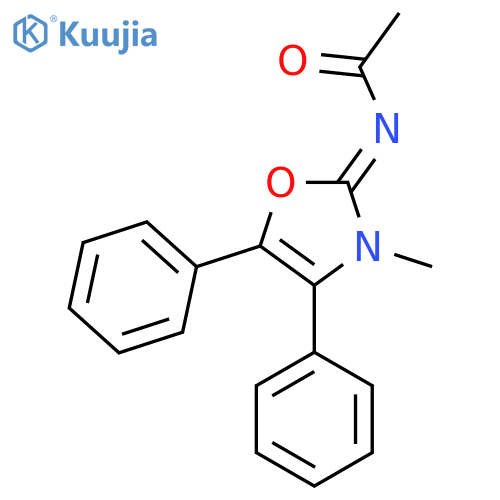 Acetamide, N-(3-methyl-4,5-diphenyl-2(3H)-oxazolylidene)- structure