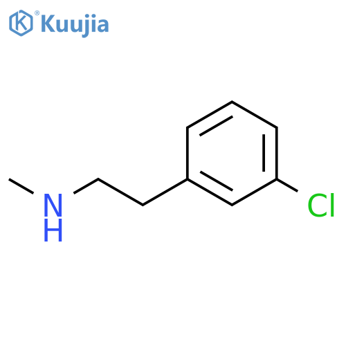 2-(3-chlorophenyl)-N-methyl-ethanamine structure