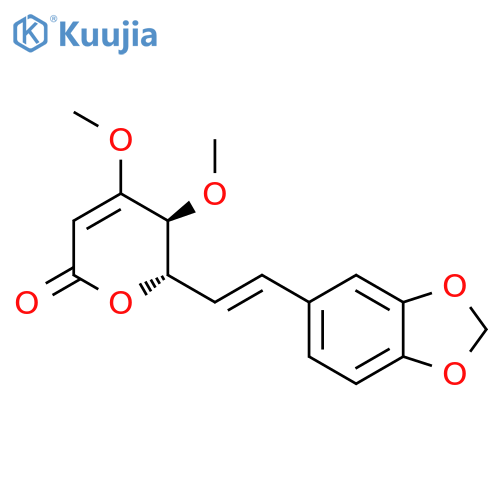 (2S,3S)-2-[(E)-2-(1,3-Benzodioxol-5-yl)ethenyl]-3,4-dimethoxy-2,3-dihydropyran-6-one structure