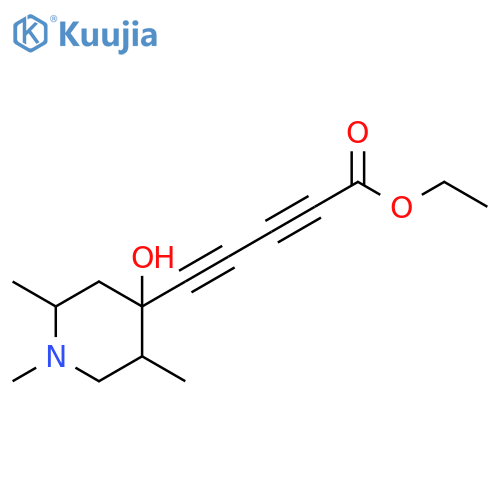 2,4-Pentadiynoic acid, 5-(4-hydroxy-1,2,5-trimethyl-4-piperidinyl)-, ethylester structure