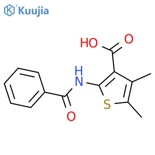 2-(benzoylamino)-4,5-dimethyl-3-thiophenecarboxylic acid structure