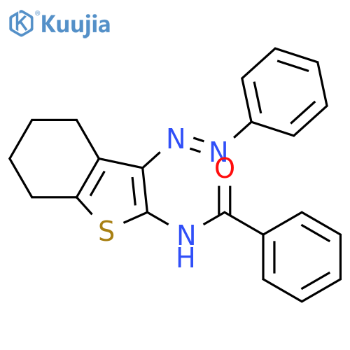 N-[3-(2-phenyldiazenyl)-4,5,6,7-tetrahydro-1-benzothien-2-yl]benzamide structure
