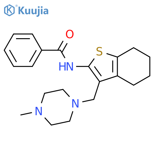 <br>N-[3-(4-Methyl-piperazin-1-ylmethyl)-4,5,6,7-tetrahydro-benzo[b]thiophen-2- yl]-benzamide structure