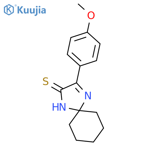 3-(4-Methoxyphenyl)-1,4-diazaspiro4.5dec-3-ene-2-thione structure