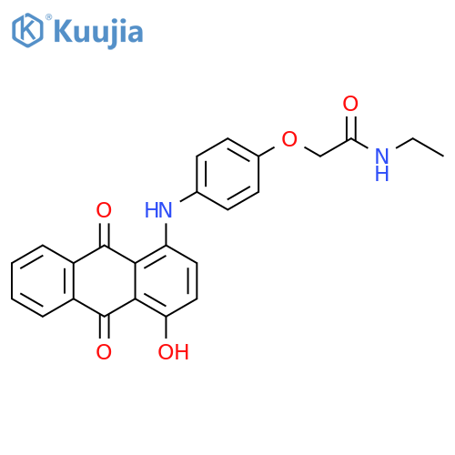 Acetamide,2-[4-[(9,10-dihydro-4-hydroxy-9,10-dioxo-1-anthracenyl)amino]phenoxy]-N-ethyl- structure