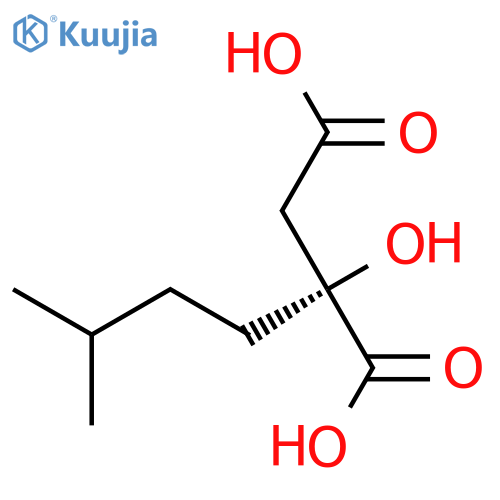 Butanedioic acid, 2-hydroxy-2-(3-methylbutyl)-, (2R)- structure