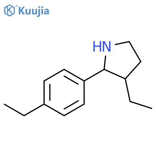 Pyrrolidine, 3-ethyl-2-(4-ethylphenyl)- (9ci) structure