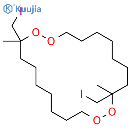 1,2,11,12-Tetraoxacycloeicosane, 3,13-bis(iodomethyl)-3,13-dimethyl- structure