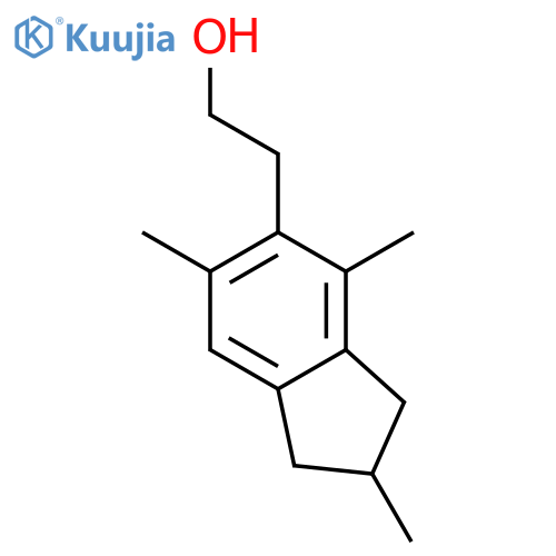 1H-Indene-5-ethanol, 2,3-dihydro-2,4,6-trimethyl-, (R)- structure