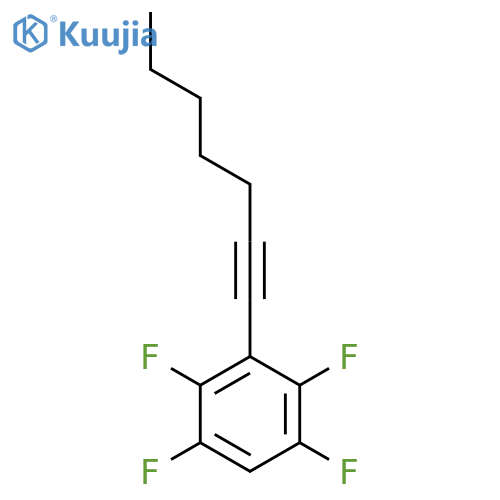 Benzene, 1,2,4,5-tetrafluoro-3-(1-heptynyl)- structure