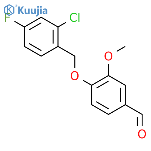 4-(2-Chloro-4-fluorobenzyl)oxy-3-methoxybenzaldehyde structure