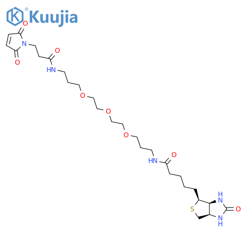 N-(3-(2-(2-(3-(Biotinamino)propoxy)ethoxy)ethoxy)propyl)-3-maleinimidylpropanamide structure