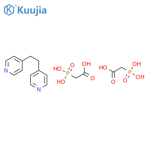 ACETIC ACID, PHOSPHONO-, COMPD. WITH 4,4'-(1,2-ETHANEDIYL)BIS[PYRIDINE](2:1) structure