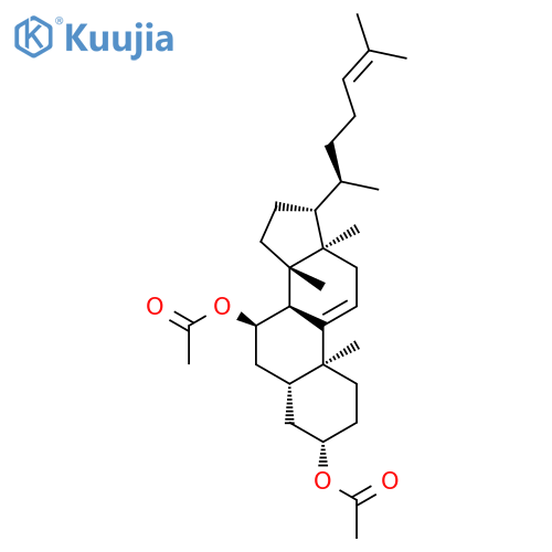 Cholesta-9(11),24-diene-3,7-diol, 14-methyl-, diacetate, (3b,5a,7a)- structure