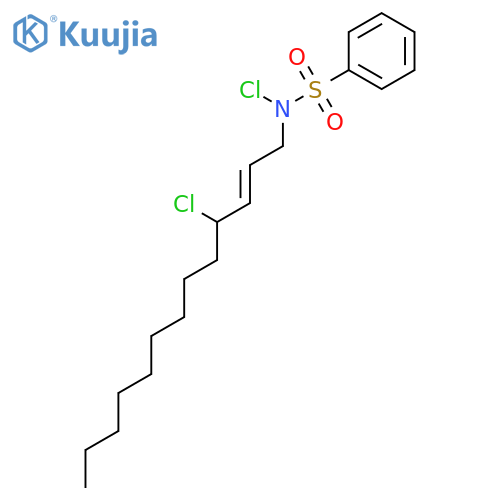 BENZENESULFONAMIDE, N-CHLORO-N-[(2E)-4-CHLORO-2-TRIDECENYL]- structure