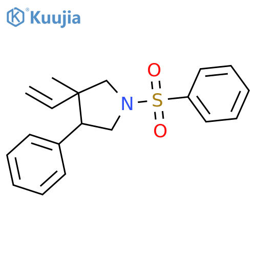 PYRROLIDINE, 3-ETHENYL-3-METHYL-4-PHENYL-1-(PHENYLSULFONYL)- structure