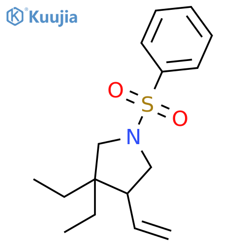 PYRROLIDINE, 4-ETHENYL-3,3-DIETHYL-1-(PHENYLSULFONYL)- structure