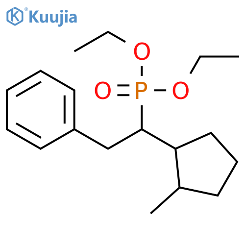 Phosphonic acid, [1-(2-methylcyclopentyl)-2-phenylethyl]-, diethyl ester structure