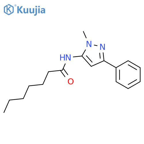 Heptanamide, N-(1-methyl-3-phenyl-1H-pyrazol-5-yl)- structure