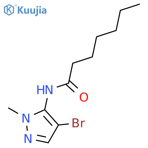 Heptanamide, N-(4-bromo-1-methyl-1H-pyrazol-5-yl)- structure