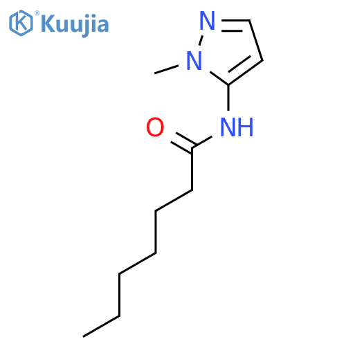 HEPTANAMIDE, N-(1-METHYL-1H-PYRAZOL-5-YL)- structure