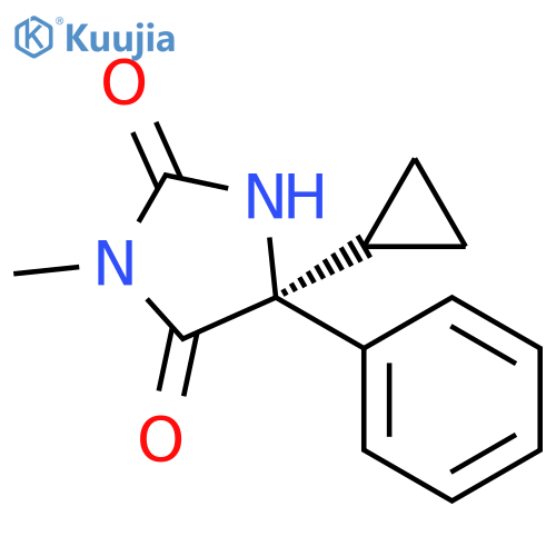2,4-IMIDAZOLIDINEDIONE, 5-CYCLOPROPYL-3-METHYL-5-PHENYL-, (5S)- structure