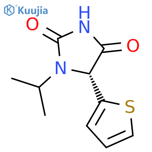 2,4-Imidazolidinedione, 1-(1-methylethyl)-5-(2-thienyl)-, (5R)- structure