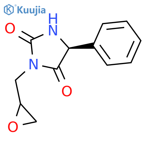 2,4-IMIDAZOLIDINEDIONE, 3-(OXIRANYLMETHYL)-5-PHENYL-, (5S)- structure