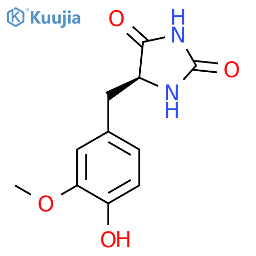 2,4-Imidazolidinedione, 5-[(4-hydroxy-3-methoxyphenyl)methyl]-, (5S)- structure