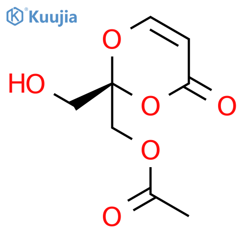 4H-1,3-Dioxin-4-one, 2-[(acetyloxy)methyl]-2-(hydroxymethyl)-, (2R)- structure