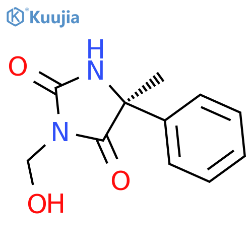 2,4-Imidazolidinedione, 3-(hydroxymethyl)-5-methyl-5-phenyl-, (5S)- structure