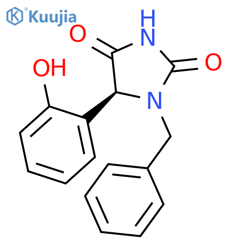 2,4-IMIDAZOLIDINEDIONE, 5-(2-HYDROXYPHENYL)-1-(PHENYLMETHYL)-, (5S)- structure