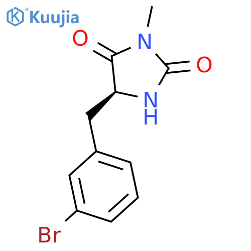 2,4-IMIDAZOLIDINEDIONE, 5-[(3-BROMOPHENYL)METHYL]-3-METHYL-, (5S)- structure