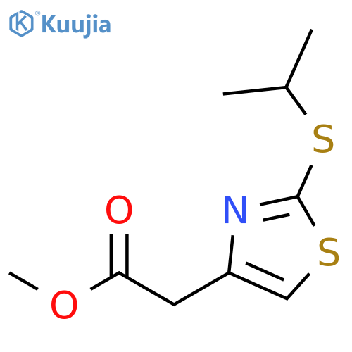 4-THIAZOLEACETIC ACID, 2-[(1-METHYLETHYL)THIO]-, METHYL ESTER structure