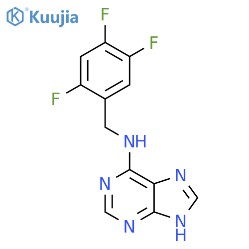 1H-Purin-6-amine, N-[(2,4,5-trifluorophenyl)methyl]- structure