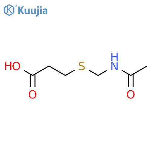 3-(acetamidomethylsulfanyl)propanoic acid structure