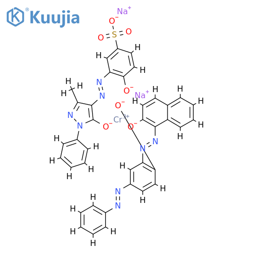 Disodium;chromium(3+);3-[(3-methyl-5-oxido-1-phenylpyrazol-4-yl)diazenyl]-4-oxidobenzenesulfonate;1-[(2-oxido-5-phenyldiazenylphenyl)diazenyl]naphthalen-2-olate structure