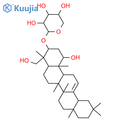 α-L-Arabinopyranoside, (1β,3β,4α)-1,23-dihydroxyolean-12-en-3-yl (9CI) structure