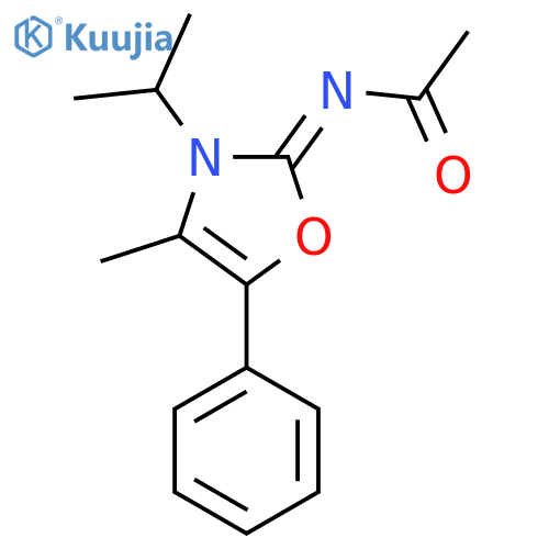 Acetamide, N-[4-methyl-3-(1-methylethyl)-5-phenyl-2(3H)-oxazolylidene]- structure