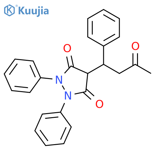 3,5-Pyrazolidinedione, 4-(3-oxo-1-phenylbutyl)-1,2-diphenyl- structure