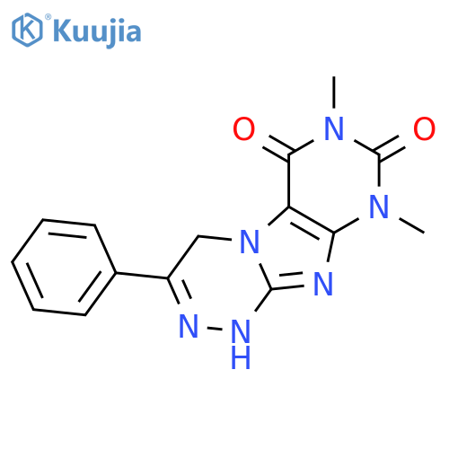 7,9-dimethyl-3-phenyl-1H,4H,6H,7H,8H,9H-1,2,4triazino4,3-gpurine-6,8-dione structure