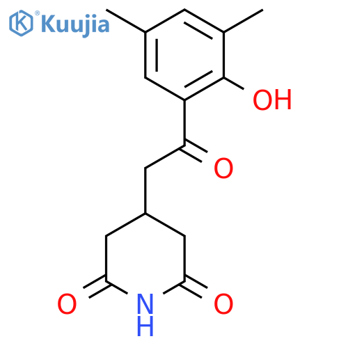 3-(2-hydroxy-3,5-dimethylphenacyl)glutarimide structure