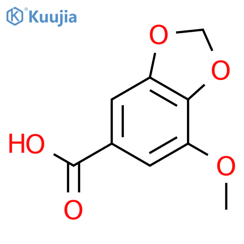 7-methoxy-1,3-dioxaindane-5-carboxylic acid structure